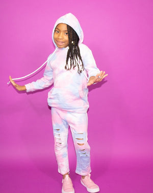 The Cotton Candy Jogger Set-Pink/Blue