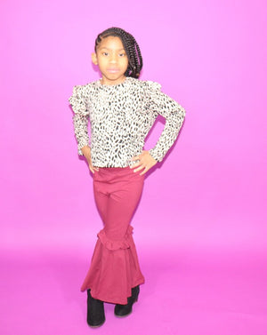 The Leopard Ruffle Top