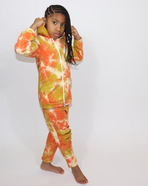 The Cotton Candy Jogger Set-Orange/Yellow