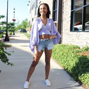Love on Top Blouse - Lavender