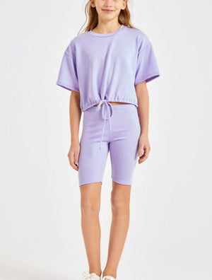 The Bike Short Set-Lavender