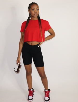 What's Up Crop Top "Red"