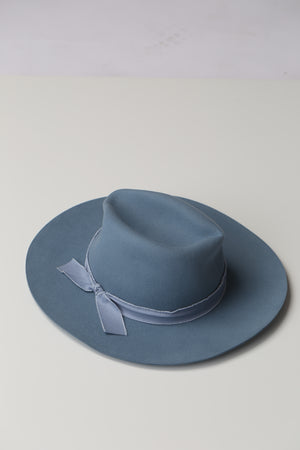 Blue wool felt panama hat, trendy, cute, stylish boutique