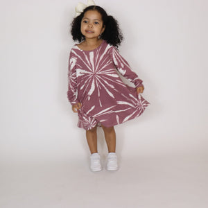 Sassy Swing Dress "Mauve Tie-Dye"