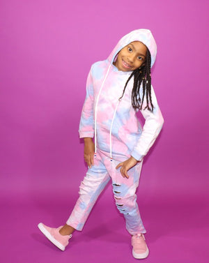 The Cotton Candy Jogger Set-Pink/Blue