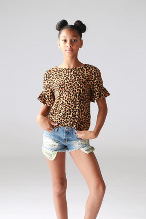 leopard print, girls, tweens, tops, boutique, trendy, fashionable, stylish, cute clothing for girls